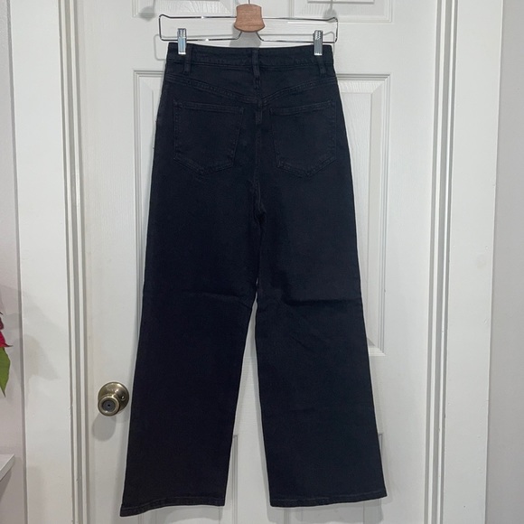 Free People Wales Wide Leg in Black Sz 26 - Picture 7 of 10